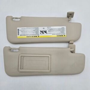 OEM Mopar Sun Visors Pair Beige Tan 04680652AA Driver Passenger